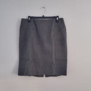 Talbots Gray Wool Pencil Skirt 12 P
